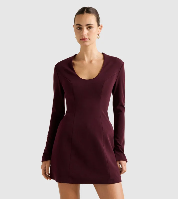 forever new RUBY Long Sleeves Structured Mini Dress